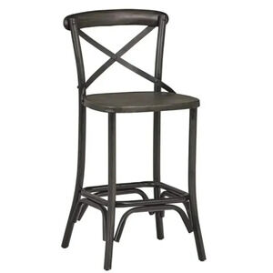 Stone & Beam Industrial Barstool, 42"H, Black